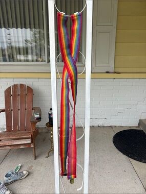 Vintage Rainbow Striped Suspenders — Vibrant Multicolor Accent
